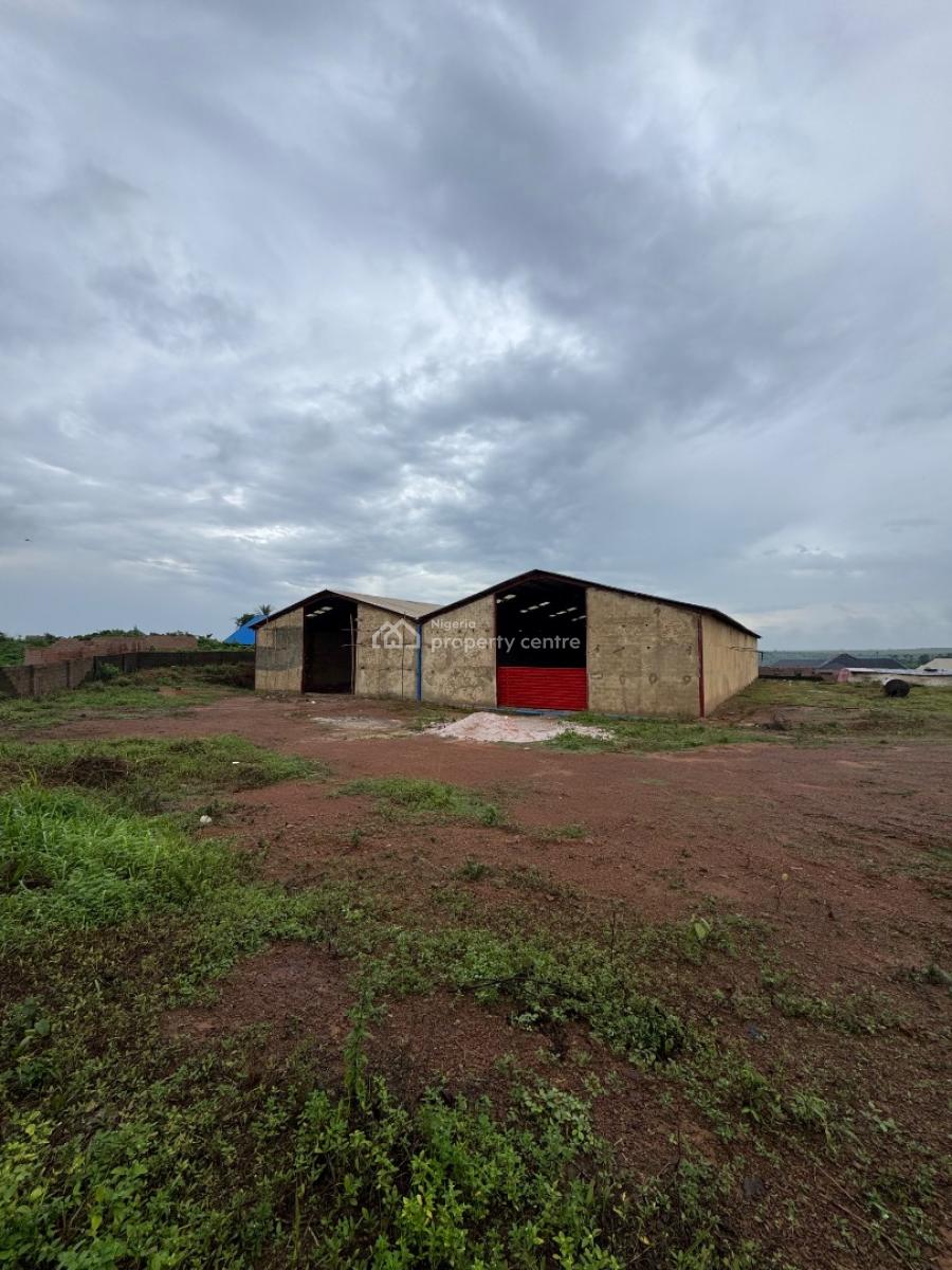 2 Bay Warehouse + Sitting on 10,000 Sqm of Land + Borehore, Light Etc, Industrial Area, Ogere Interchange, Km 46, Ogun, Warehouse for Rent
