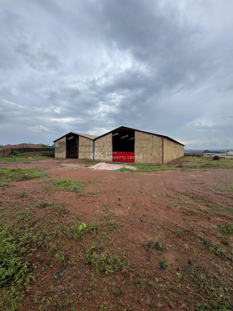 2 Bay Warehouse + Sitting on 10,000 Sqm of Land + Borehore, Light Etc, Industrial Area, Ogere Interchange, Km 46, Ogun, Warehouse for Rent