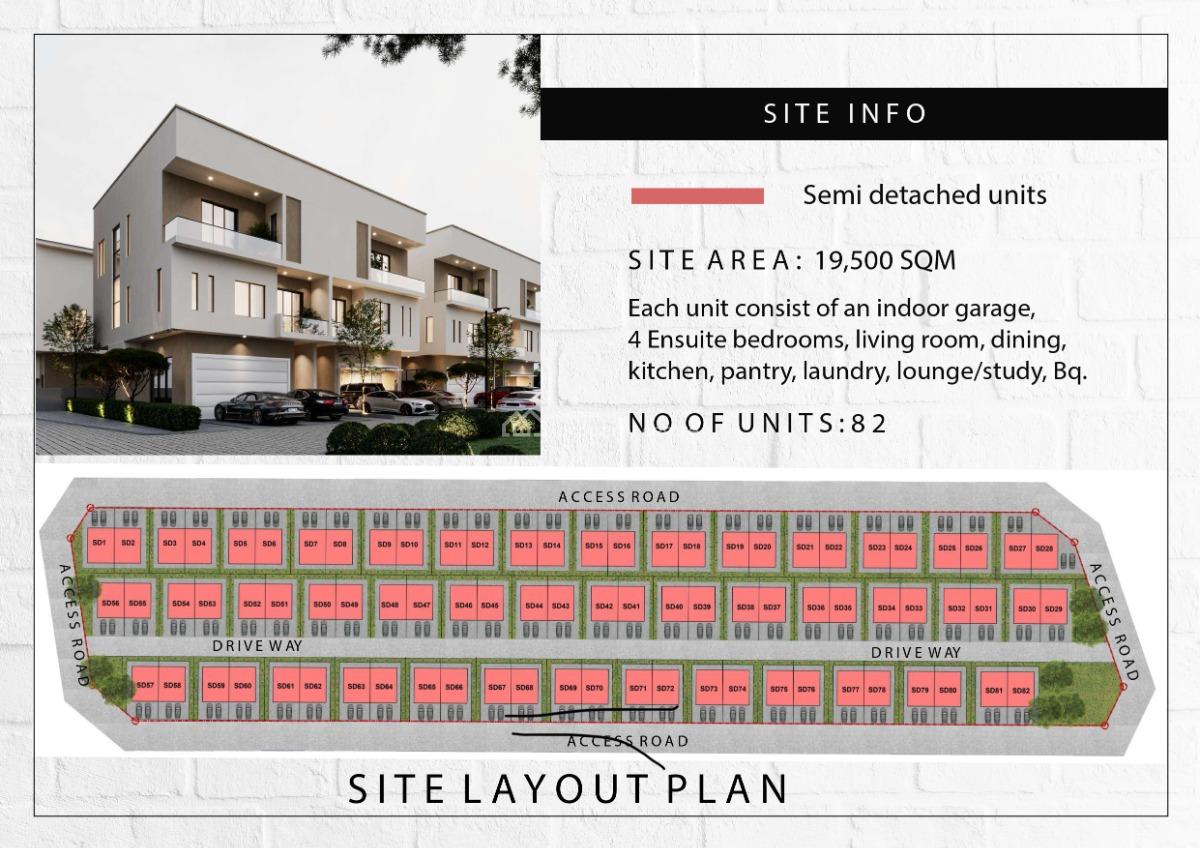 Brand New 4-bedroom Semi-detached Duplex with Bq, Lagoon District, Lekki Phase 1, Lekki Phase 1, Lekki, Lagos, Semi-detached Duplex for Sale