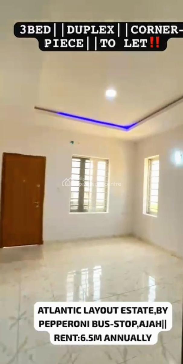 Luxury 3 Bedroom Terrace Duplex Corner Piece, Atlantic Nominee, Ajah, Lekki Phase 2, Lekki, Lagos, Terraced Duplex for Rent