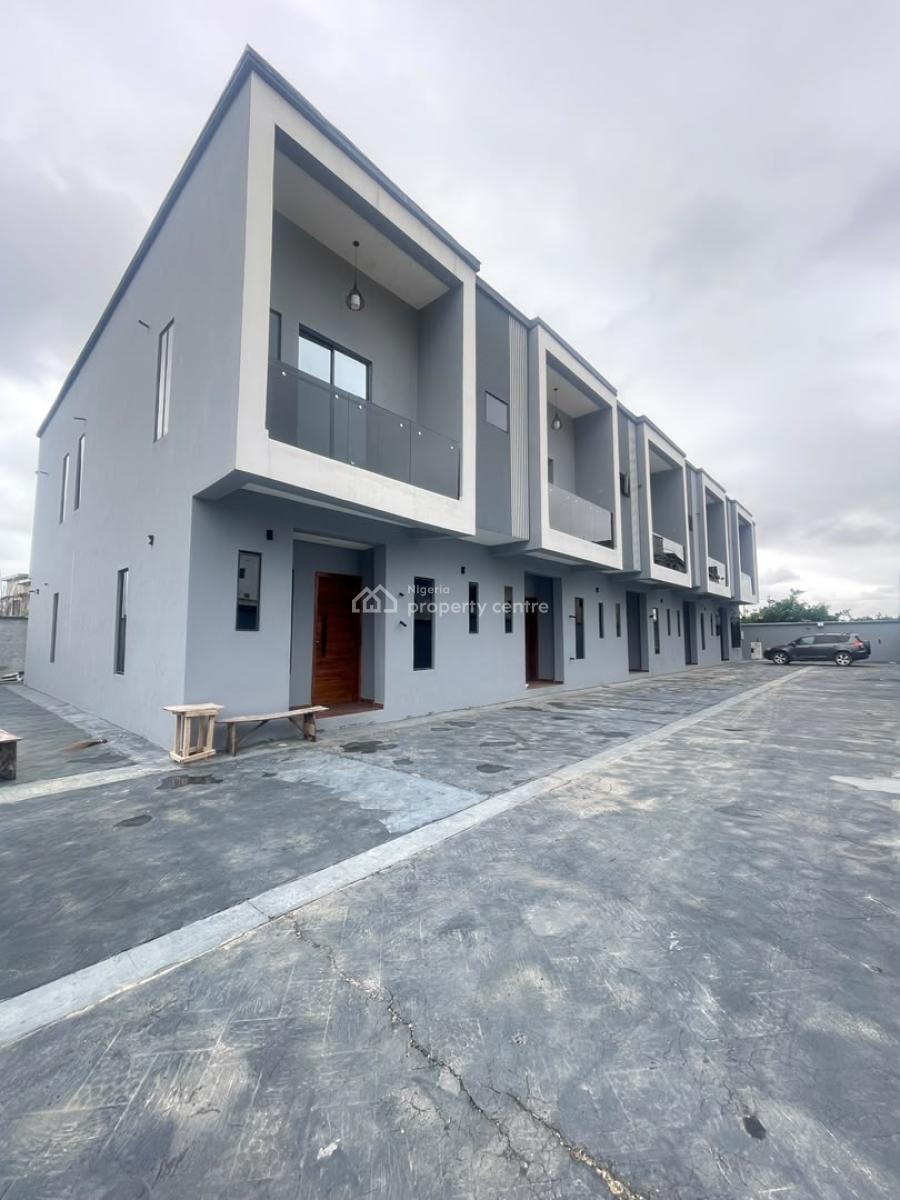 Elegant 4-bedroom Terrace Home with Inbuilt Sound System & Bq, Nestled Within a Well-developed Neighborhood, Abraham Adesanya Axis, Ajah, Lagos, Terraced Duplex for Sale