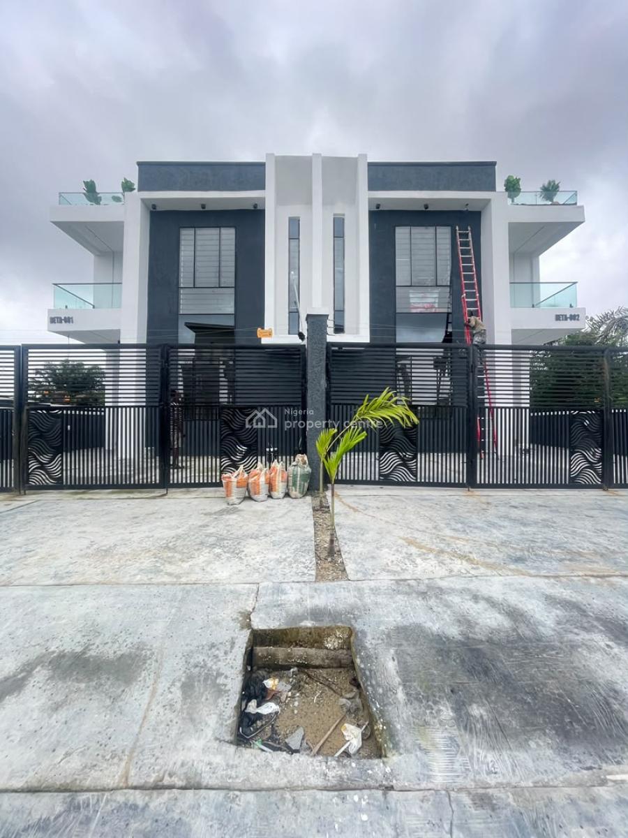 Brand New 4-bedroom Semi-detached Duplex with Bq & Tv Console, Abraham Adesanya, Ajah, Lagos, Semi-detached Duplex for Sale