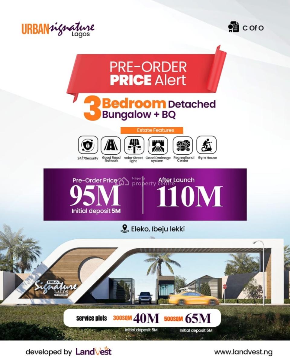 Luxury Buy & Build Plot of Land with C of O, Urban Signature, Eleko, Ibeju Lekki, Lagos, Residential Land for Sale