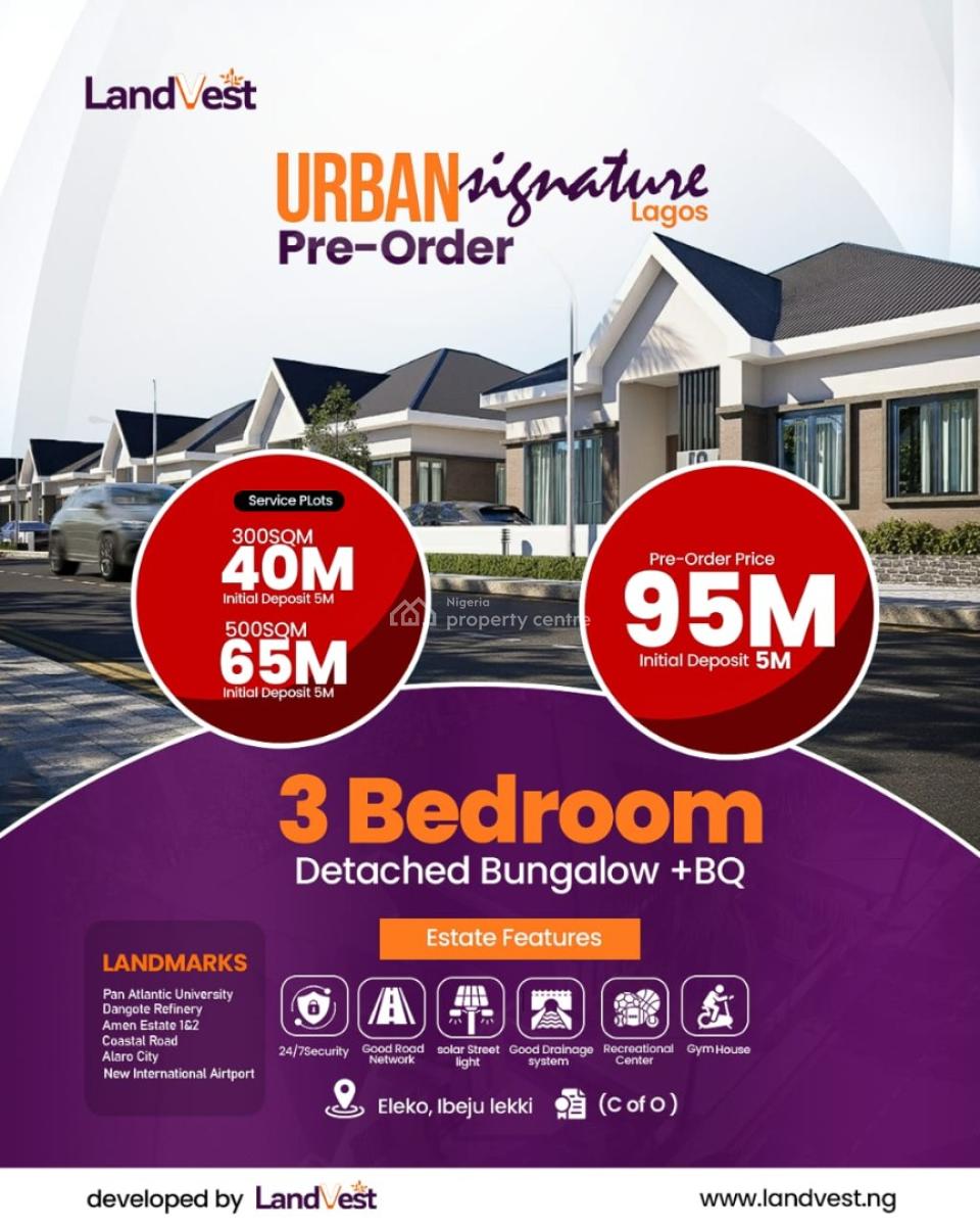 Luxury Buy & Build Plot of Land with C of O, Urban Signature, Eleko, Ibeju Lekki, Lagos, Residential Land for Sale