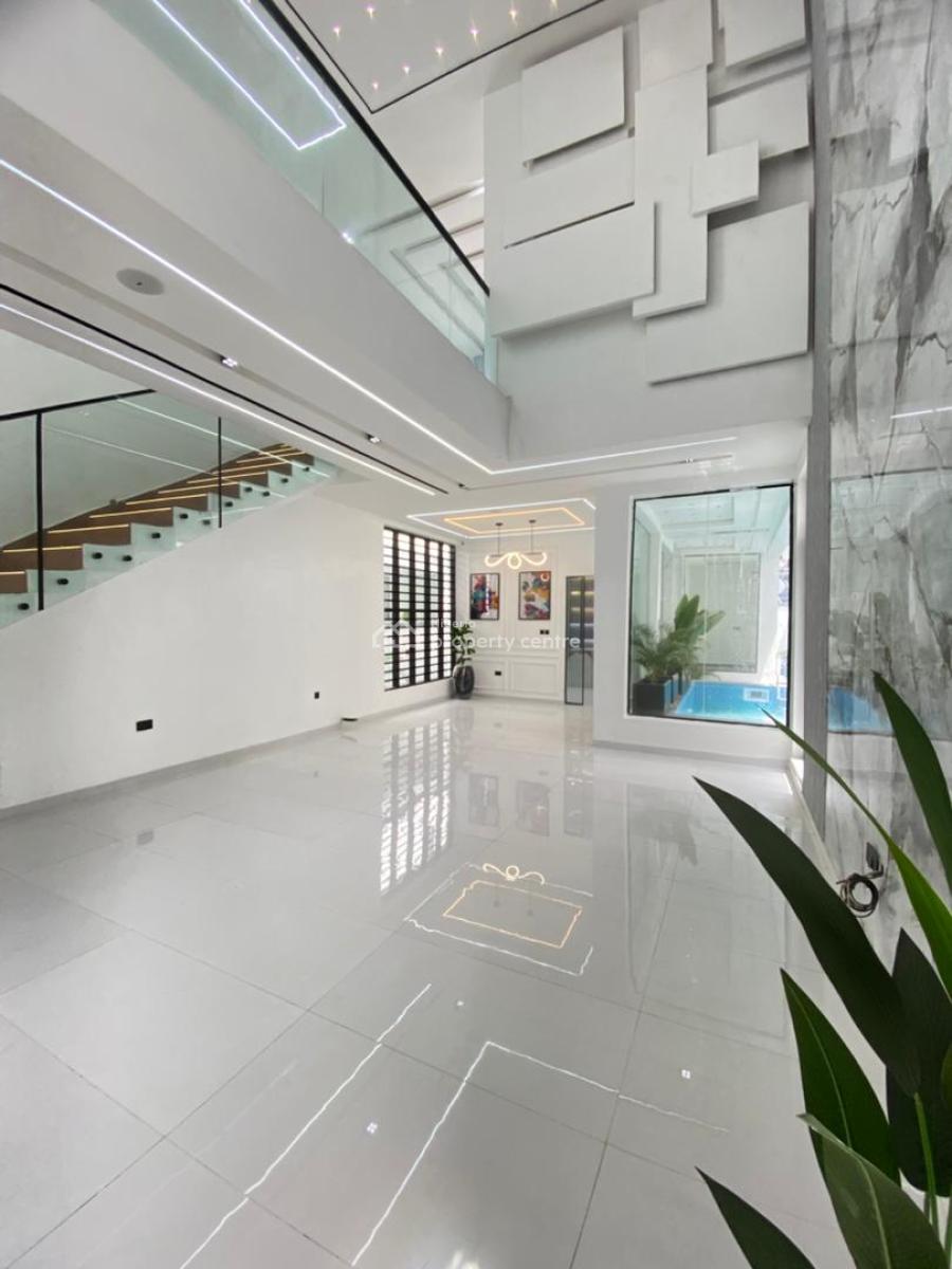Contemporary 5-bedroom Fully Detached Duplex with Bq & Swimming Pool, Chevron, Lekki, Lagos, Terraced Duplex for Sale