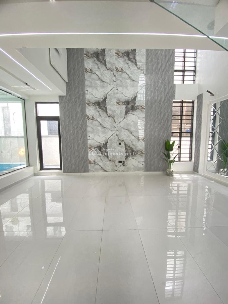 Contemporary 5-bedroom Fully Detached Duplex with Bq & Swimming Pool, Chevron, Lekki, Lagos, Terraced Duplex for Sale
