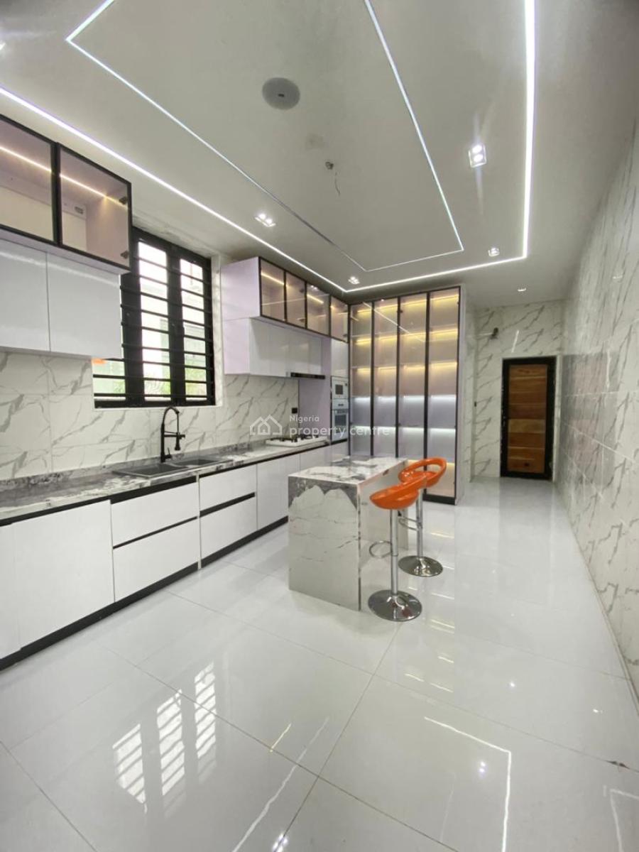 Contemporary 5-bedroom Fully Detached Duplex with Bq & Swimming Pool, Chevron, Lekki, Lagos, Terraced Duplex for Sale