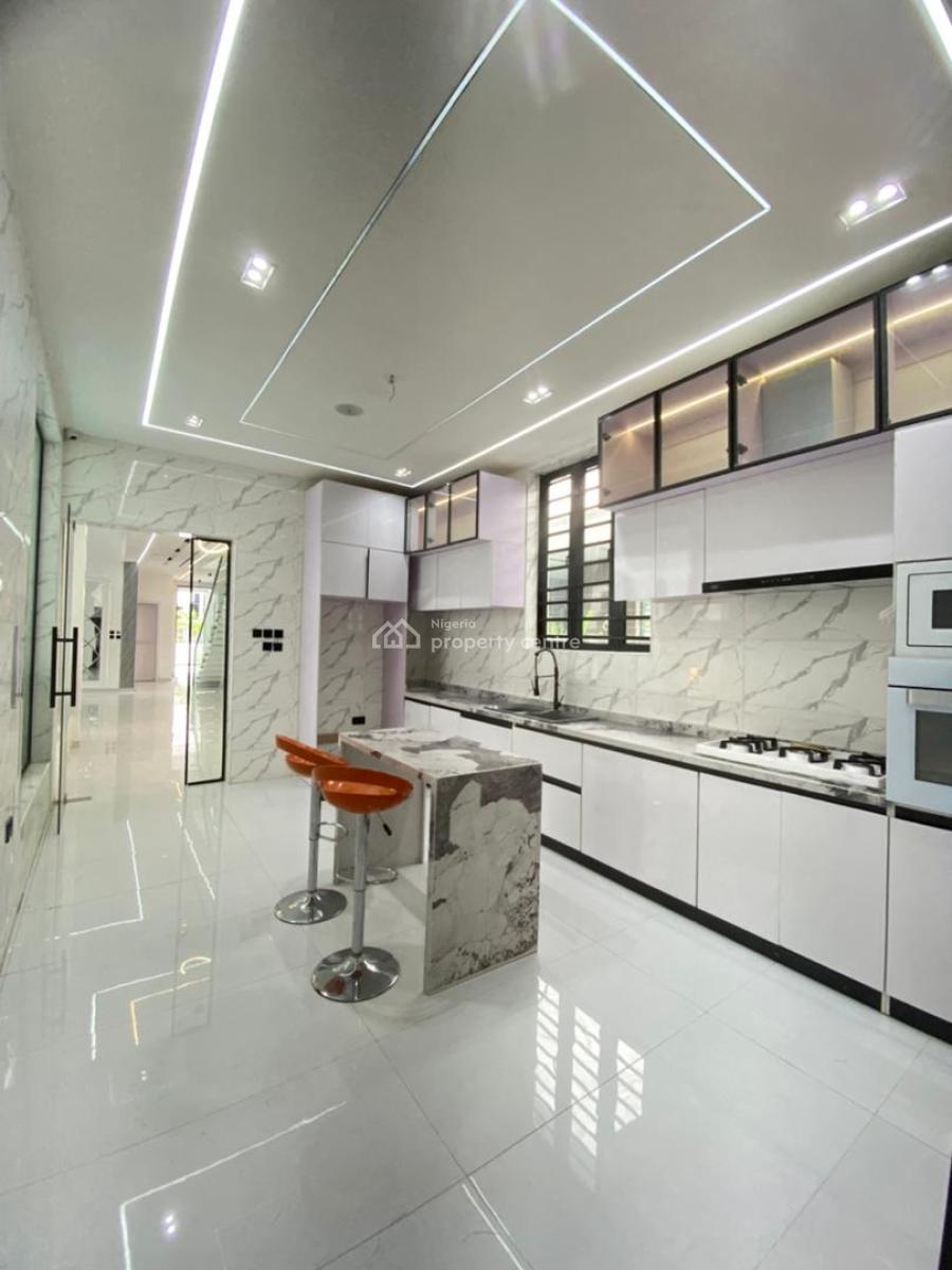 Contemporary 5-bedroom Fully Detached Duplex with Bq & Swimming Pool, Chevron, Lekki, Lagos, Terraced Duplex for Sale