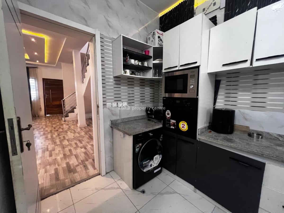 Furnished and Finished Self Compound 4 Bedroom Terrace Duplex, Dpkay District Estate, Orchid Road, Lekki, Lagos, Terraced Duplex for Rent