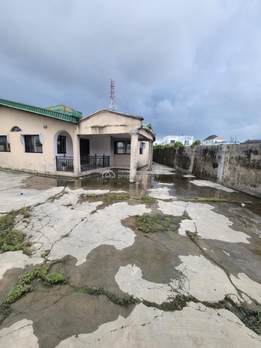 a Dry Land with a Building, Ado Road, Ajah, Lagos, Mixed-use Land for Sale