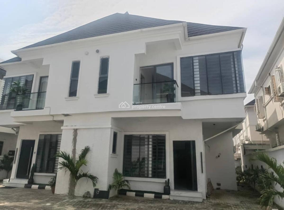 Newly Built Shared Compound 4-bedroom Semi-detached Duplex with Bq, Orchid, Lekki, Lagos, Terraced Duplex for Rent