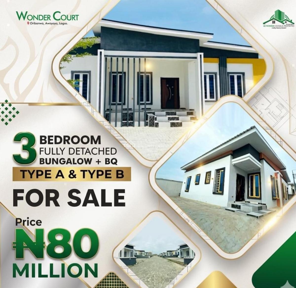Mouth Watering 3 Bedroom Detached Bungalow with Bq in a Serene Environ, Orinbanwa, Awoyaya, Ibeju Lekki, Lagos, House for Sale