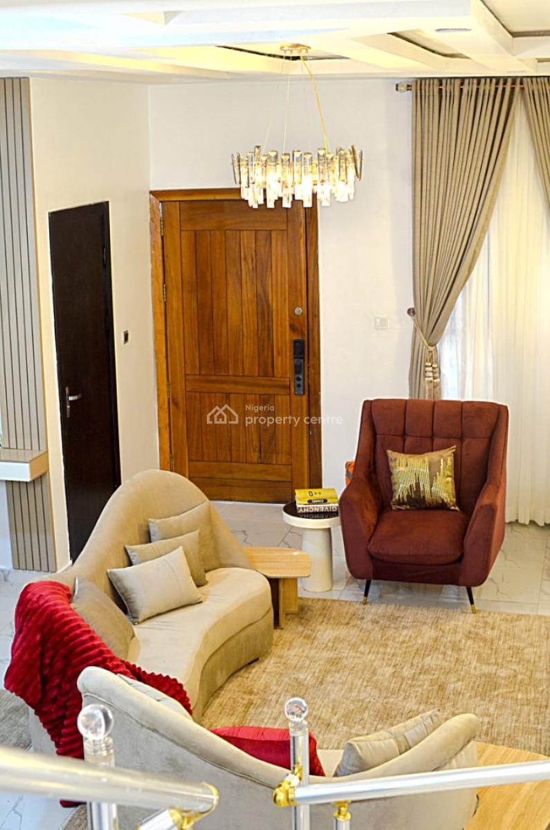 Fully Furnished 4 Bed Cozy Bedroom Duplex with Bq in a Private Compoun, Ikota, Lekki, Lagos, Flat / Apartment for Rent