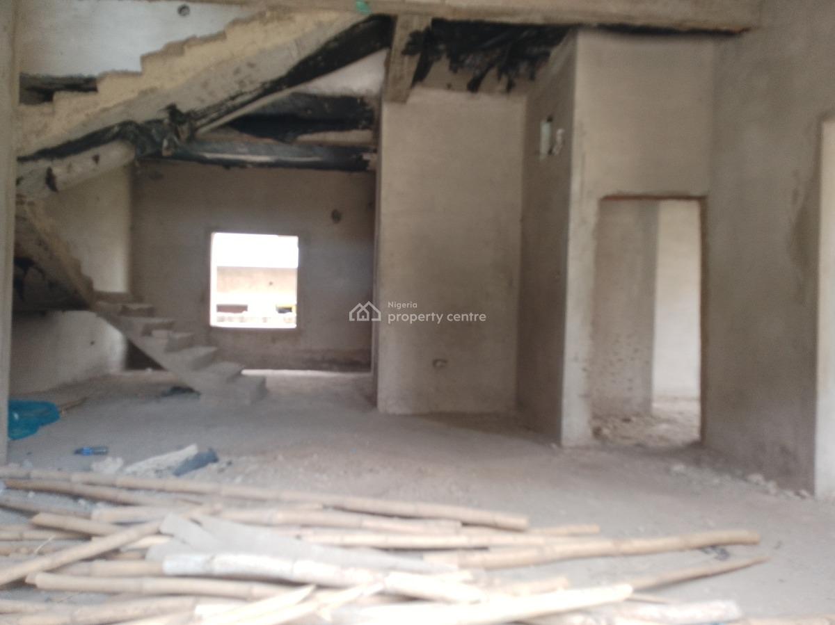 Three Bedroom Duplex with Bq(carcasse), Behind Living Faith Church, Life Camp, Abuja, Semi-detached Duplex for Sale