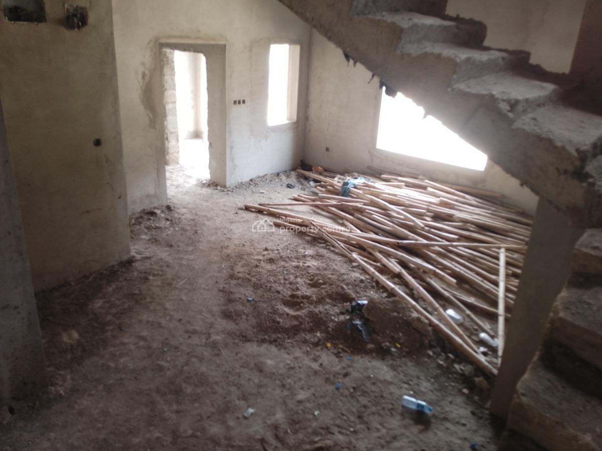Three Bedroom Duplex with Bq(carcasse), Behind Living Faith Church, Life Camp, Abuja, Semi-detached Duplex for Sale