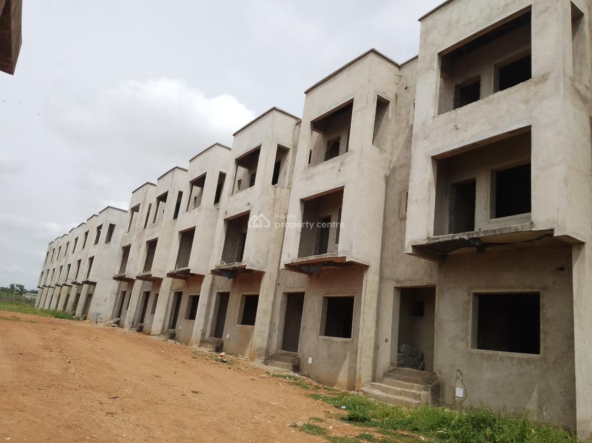 Ten Units of Four Bedroom Terrace with Bq (carcass), Behind Living Faith Church, Life Camp, Abuja, Terraced Duplex for Sale