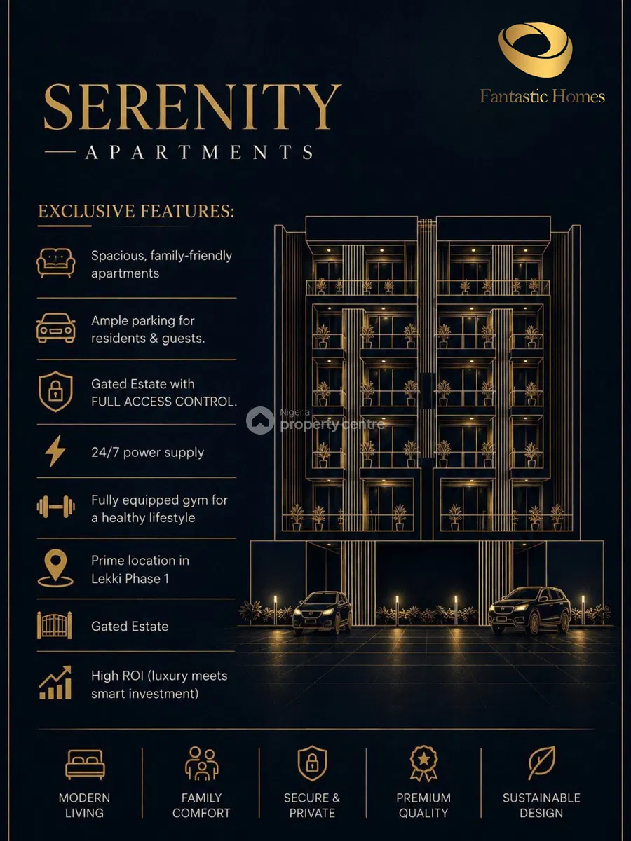 3 Bedroom Penthouse with a BQ — Lekki Phase 1, Lekki, Lagos