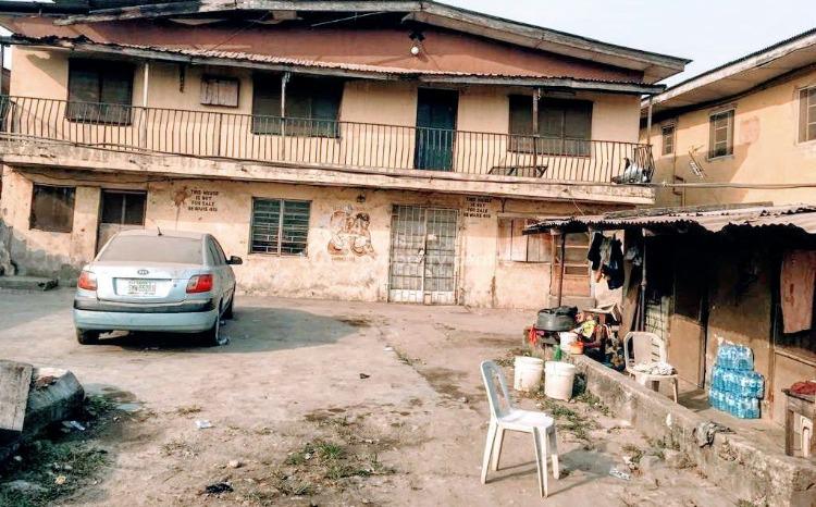 a Massive Dilapidated Building on a Full Plot of Land, Kilo, Surulere, Lagos, Block of Flats for Sale