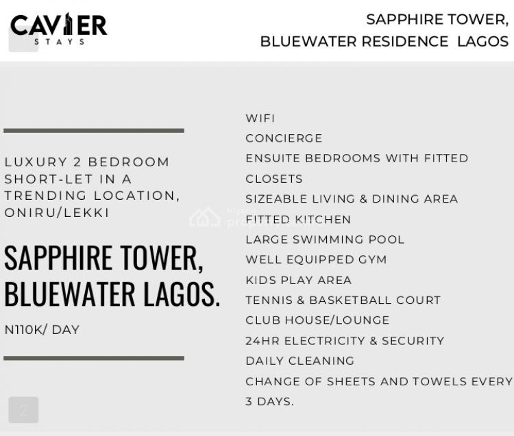 2 Bedrooms Maisonette, Interror Finishing Desigm, Lekki, Lagos, Flat / Apartment Short Let