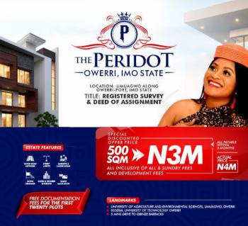 100% Dry Land with Instant Allocation, The Peridot Estate, Umuagwo, Along Owerri - Portharcourt Road, Owerri Municipal, Imo, Residential Land for Sale