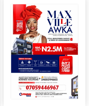 Buy 2 Plots and Get 1 Plot Free, Nwagu Achalla, Awka, Anambra, Mixed-use Land for Sale