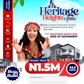 Affordable and Verified Dry Land, Heritage Villa, Before Chinese Construction Company, Ibusa, Asaba, Delta, Mixed-use Land for Sale
