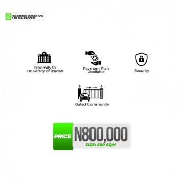 Land with Registered Survey and C of O in Progress, Moniya, Ibadan, Oyo, Residential Land for Sale