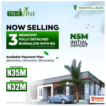 3 Bedrooms Fully Detached Bungalow, Truvine Bungalow, Orinbanwa, Awoyaya, Ibeju Lekki, Lagos, Detached Bungalow for Sale