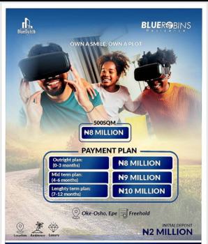 Affordable 500sqm Dry Land with Freehold, Bluerobins Residence, Oke Osho - Epe, Lekki Expressway, Lekki, Lagos, Residential Land for Sale