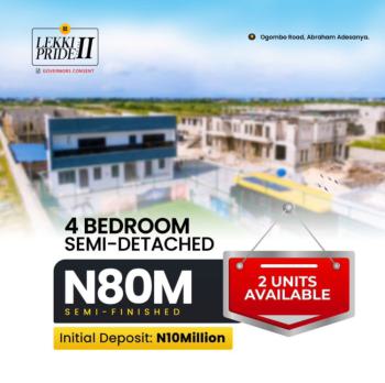 12 Months Payment Flexible Payment Plan of 4 Bedroom Semi- Detached Duplex, Ogbombo Road Abraham Adesanya, Ogombo, Ajah, Lagos, Semi-detached Duplex for Sale