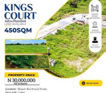 Dry & All Inclusive of Documentation Fees Land, Beechwood Estate in Adiva~plainfeild, Shapati, Ibeju Lekki, Lagos, Land for Sale