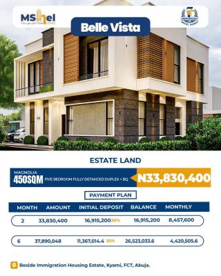 450sqm Estate Plot Design for 5 Bedroom Fully Detached Duplex, Mshel Belle Vista Estate, Kiami, Lugbe District, Abuja, Residential Land for Sale