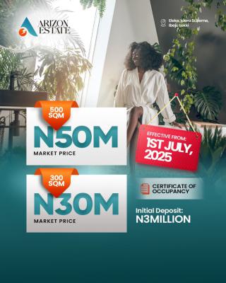 New Year Mega  Promo Offer on a Gated Secured Estate Dry Land, Arizon Estate, Beside Pan Atlantic University Off Lekki-epe Expressway, Ibeju Lekki, Lagos, Residential Land for Sale
