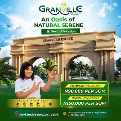 Gated Estate Land in a Serene Environment with Good Title, Granville Estate, By Harmony Gardens, Eleko Junction, Lekki - Epe Express, Eleko, Ibeju Lekki, Lagos, Residential Land for Sale