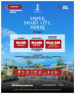 Jasper Estate Isheri-north By Opic, Jasper Smart City, Isheri North, River View, Opic, Isheri North, Lagos, Mixed-use Land for Sale
