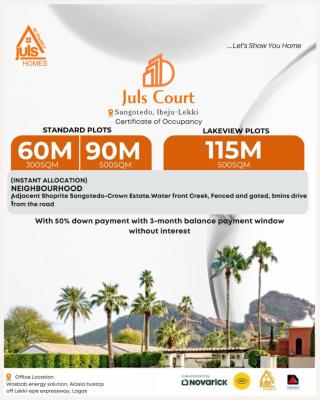 a Land in a Fast Developing Environment, Julscourt, Sangotedo, Ajah, Lagos, Land for Sale
