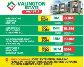 Estate Land, Airport Road, Behind Dunamis Church Valington Phase 2, Lugbe District, Abuja, Residential Land for Sale