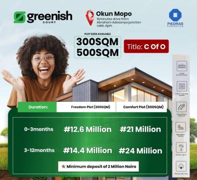 Buy and Built Estate Land, Greenish Court Estate,okun Mopo, By Ogombo Road, Okun-ajah, Ajah, Lagos, Residential Land for Sale