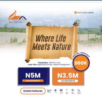 Land with 100% Roi, Milebrook Ivy Estate, Epe, Lagos, Mixed-use Land for Sale
