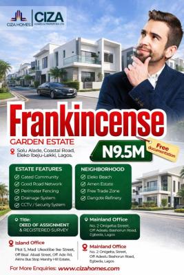 Affordable Plots of Land with Water Front View, Frankincense Garden Estate, Eleko, Ibeju Lekki, Lagos, Residential Land for Sale