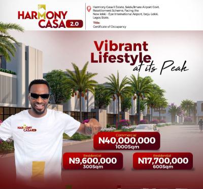 100% Dry Land with Instant Allocation, Harmony Casa with C of O Located Facing Lekki - Epe Expressway, Eleranigbe, Ibeju Lekki, Lagos, Mixed-use Land for Sale