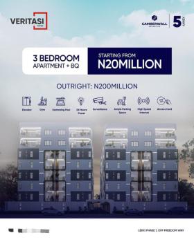 Flood Free and Investment Secured 4 Bedroom Terrace with C of O, Freedom Way, Off Lekki/epe Express Way, Lekki Phase 1, Lekki, Lagos, Flat / Apartment for Sale