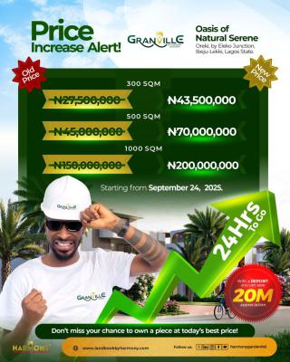 Certificate of Occupancy,(granville Estate ), Along Eleko Junction Express Way, Ibeju Lekki, Lagos, Residential Land for Sale