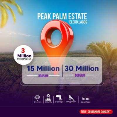 Affordable and Verified Dry Land, Peak Palm Estate, Beside Magbon Alade Junior Grammar School, Eleko, Ibeju Lekki, Lagos, Mixed-use Land for Sale