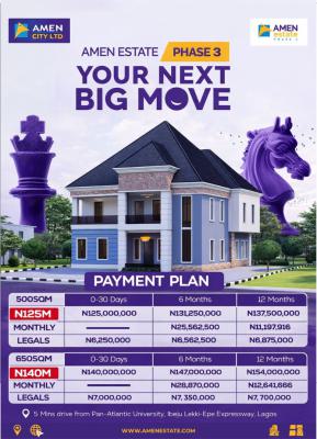 4 Bedroom Duplex with Bq (carcass), Amen Estate Phase 3, Ibeju Lekki, Lagos, Detached Duplex for Sale