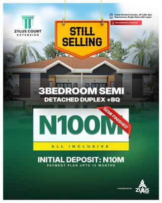 3 Bedrooms Semi Detached Duplex, Richland Court Estate Off Lekki Epe Express Way, Bogije, Ibeju Lekki, Lagos, Semi-detached Duplex for Sale