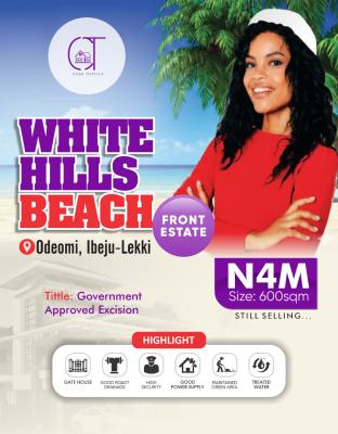 Beachfront Land in The Most Serene Environment, Whitehills Beachfront Estate, Ode Omi, Ibeju Lekki, Lagos, Residential Land for Sale