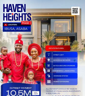 Affordable and Verified Dry Land, Haven Heights Located Behind Chinese Engineering Construction Company, Asaba, Delta, Mixed-use Land for Sale