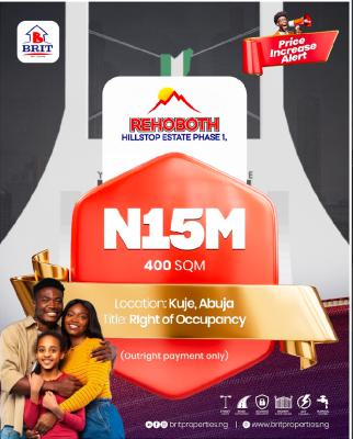 Affordable Plots of Residential Land in Kuje, Abuja, Rehoboth Hillstop Estate Phase 1, Kuchiako 1, Kuje, Abuja, Residential Land for Sale
