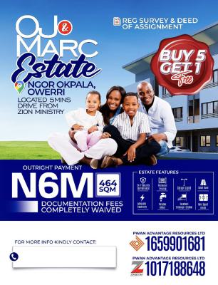 Available Plots of Land, Oj & Marc Estate, Ngor Okpala, Imo, Mixed-use Land for Sale